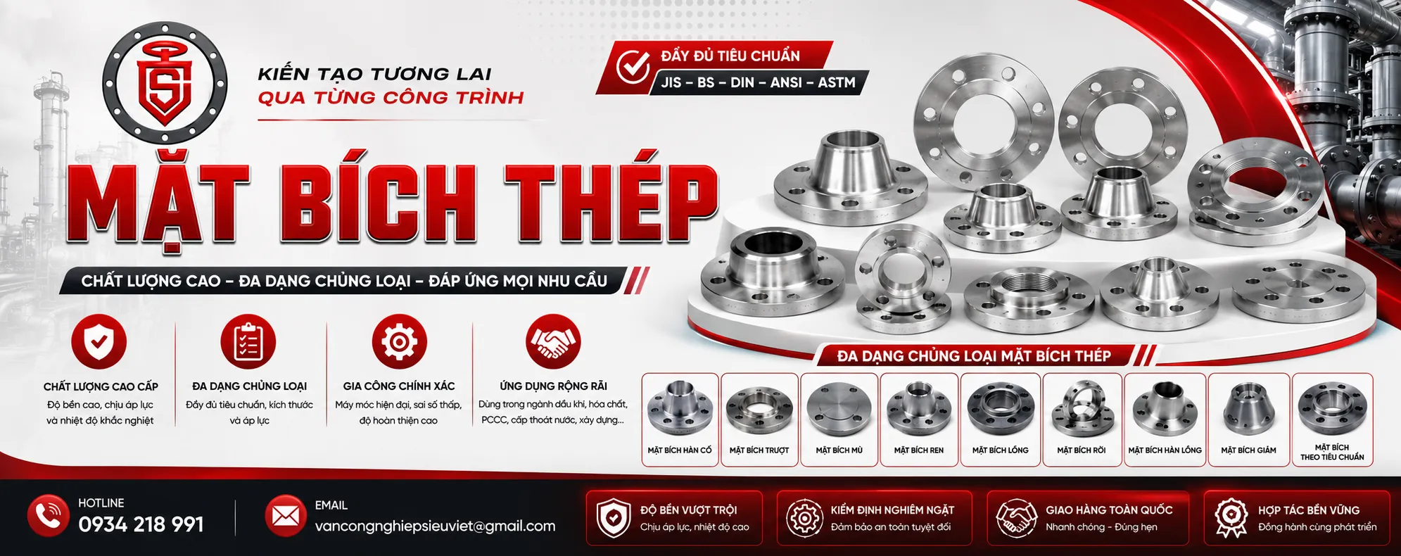Slide mặt bích thép